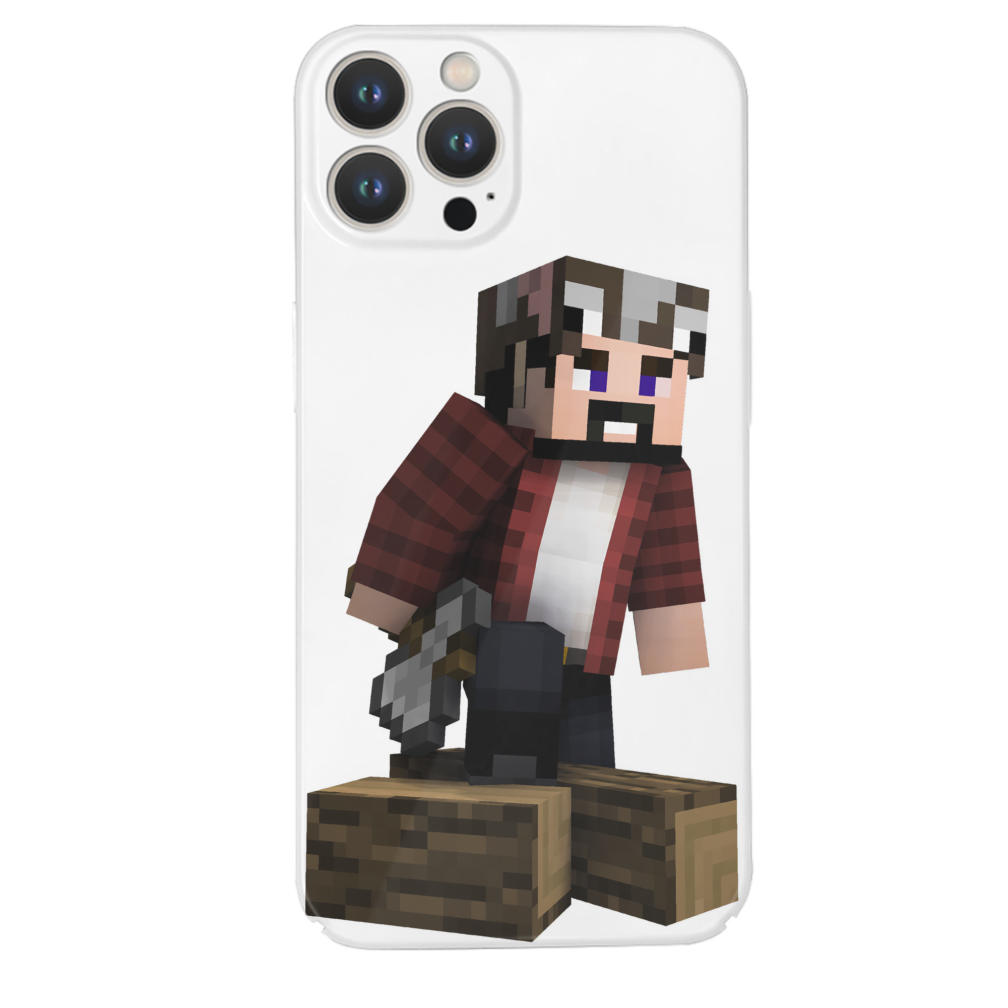 （画像用） マインクラフト ブロックの世界 Minecraft MC Block world 【iPhone 14シリーズ対応】ハードケース